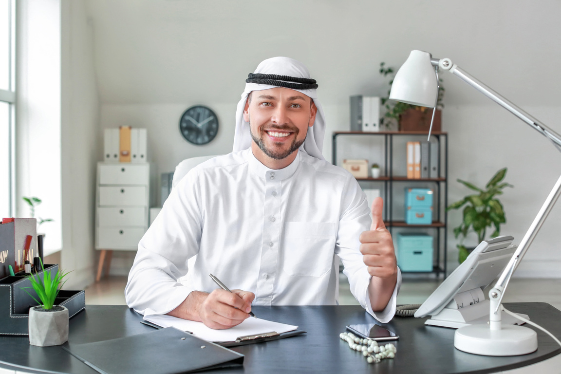 Businessman Working in Office